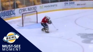 Must See Moment: Caps' goaltender Evan May sets up Sam Schofield with a long breakaway pass