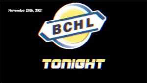 BCHL Tonight - November 26th, 2021