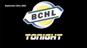 BCHL Tonight - September 23rd, 2022