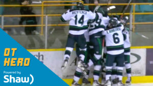 Shaw OT Hero: Surrey wins in double overtime on a goal by Trent Wilson