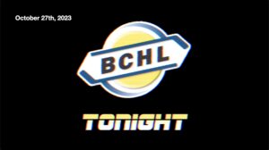BCHL Tonight - October 27th, 2023